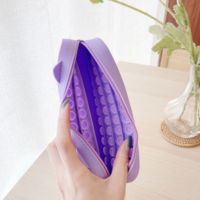 OEM/ODM Cute Cat Zipper Pencil Case 19*7*4.5cm Popper Toy Pencil Box with Bubble Design