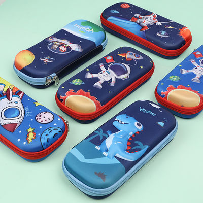 School Students' Waterproof Hard-shell Pencil Case with Zipper Closure and Large Capacity