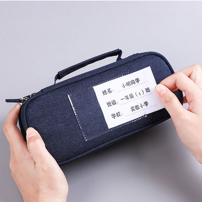 Multifunctional Storage Pencil Case Fashion Canvas Stationery Bag for Schools Offices