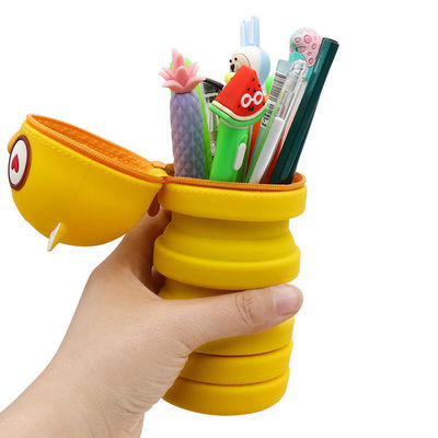 Silicone Animal Design Capacity Washable Pencil Case Stationery Set for Kids in Style