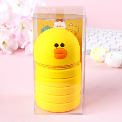 Silicone Animal Design Capacity Washable Pencil Case Stationery Set for Kids in Style